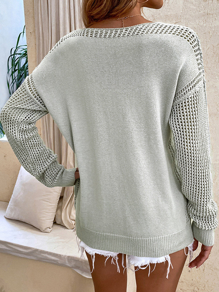 Long Sleeve Gray or Pink Sweater