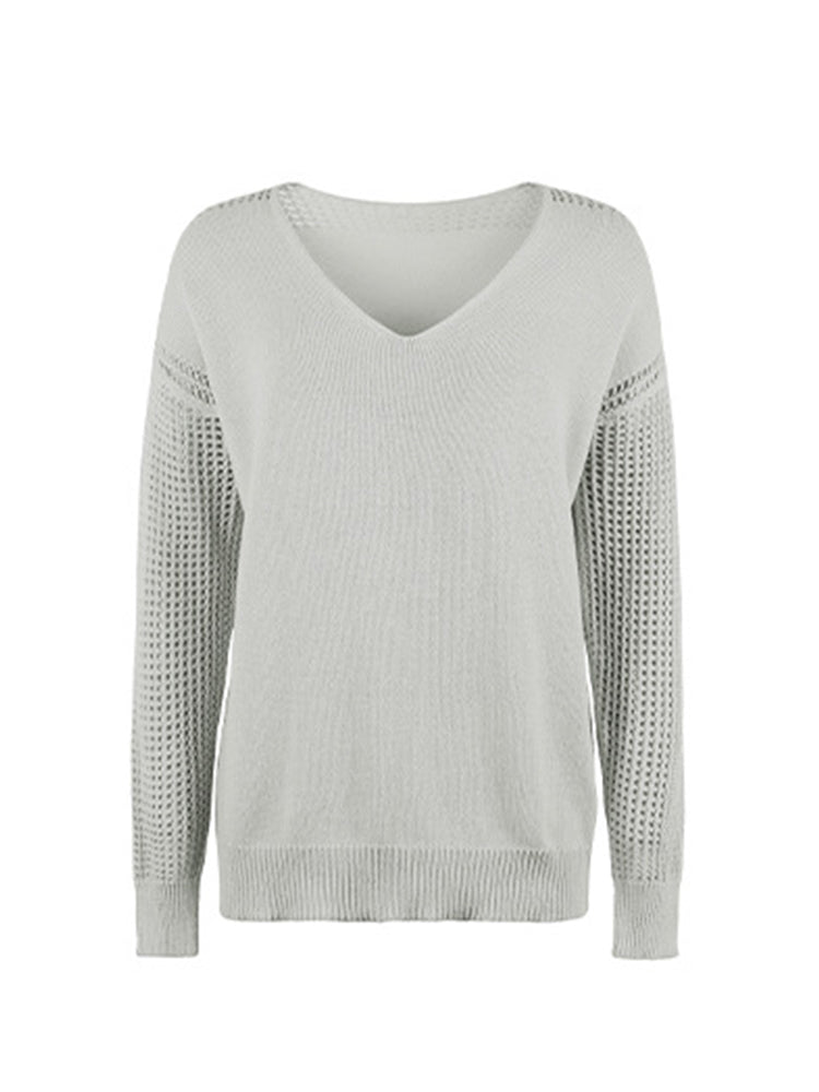 Long Sleeve Gray or Pink Sweater