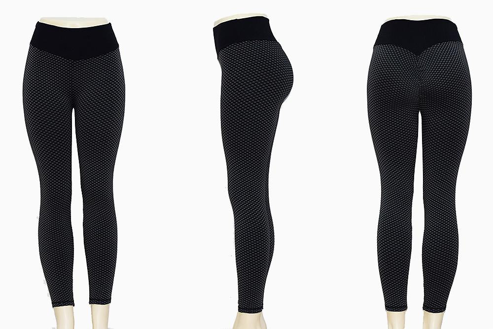 Mesh Knitting Yoga Pants High Waist