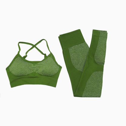 Your Favorite High Waist Athletic Seamless Yoga Leggings And Stretch Sports Bra