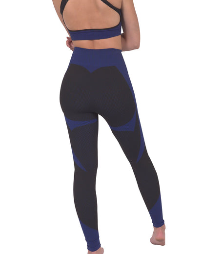 Seamless Legging - Black with Navy